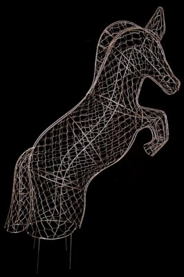 Metaalfiguren Buxusfiguren Buxusfiguur 3D Paard klein 55 cm  (HTK64002027)
