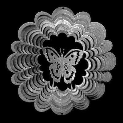 Windspinners Windspinners klein Butterfly 1045-KLEIN-ZILVER  (H1007)