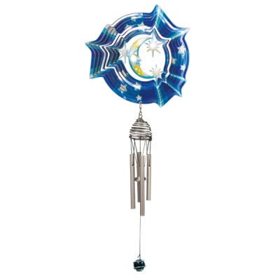 Windspinners Spinners met windorgel Designer windorgel Moon & Stars 16 cm   (ISDCH280-2)