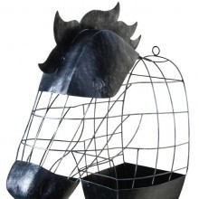 Metaalfiguren Draad figuren Draadfiguur muurbevestiging paard  (T1016)