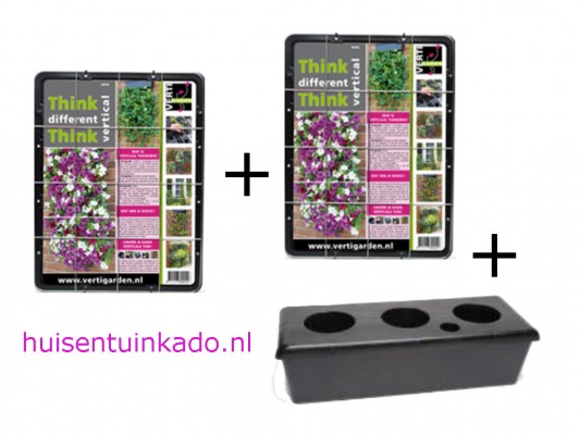Vertigarden: verticaal tuinieren Vertigarden set van 2 modules plus tank.  (889901+2set)