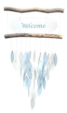 Windgongen Glazen windgong waterval Welcome (AB400109) Windgongen Glazen windgong waterval Welcome (AB400109)