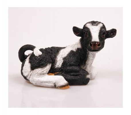 Levensechte beelden Dierenbeelden levensecht Kalfje liggend klein 14cm  (3086XS)