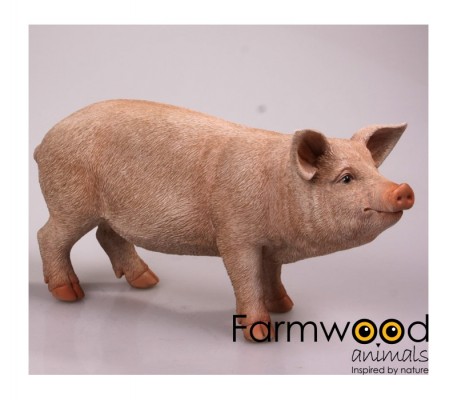 Levensechte beelden Dierenbeelden levensecht Varken klein 36x16x12  (MI3080 L Varken klein)