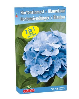 Meststoffen online 1,5 kg Bio Buxusmest NPK 7-5-6(+3) Osmo 1,5 kg Hortensiamest NPK 6-3-6(+2) + Blauwkuur Osmo  (Hortensiamest+Blauwkuur)