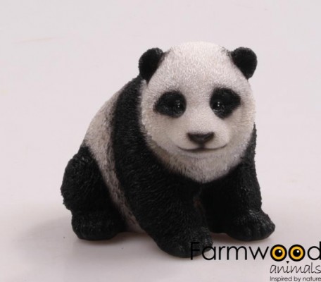 Levensechte beelden Dierenbeelden levensecht Levensechte Jack Russell puppy 15 cm Panda beer 12 cm  (MI3289)