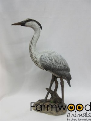 Levensechte beelden Dierenbeelden levensecht Levensechte Reiger 27x13x44  (MI3418)