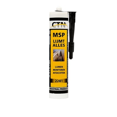 Tape, lijmen en kitten: vast en zeker MSP Lijmt Alles Zwart 290 ml  (MSP2281Zw)