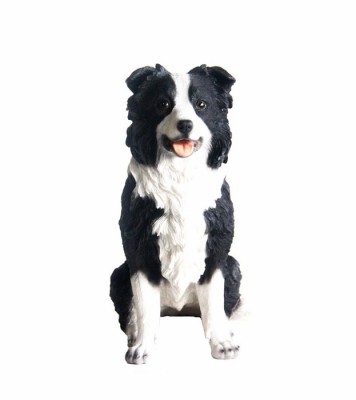 Levensechte beelden Dierenbeelden levensecht Border collie 26x24x14  (38000235 border collie)
