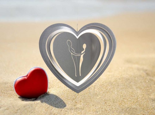 Valentijnsdag 14 februari Draadfiguur hart Art Design Amica Amore  (AB700577)