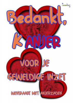 Plantkadootjes Gefeliciteerd met jullie huwelijk Bedankt, kanjer met anjerzaden  (HTK113)