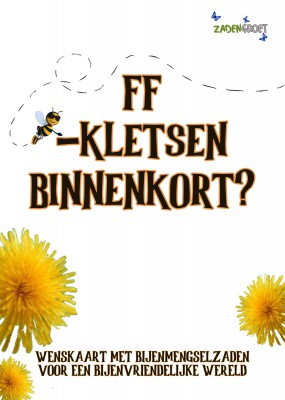 Je verdient de ereprijs met ereprijszaden Plantkadootjes Bij-kletsen met bijenbloemen  (HTK109)