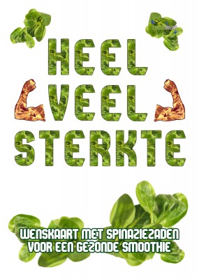 Plantkadootjes Amazing Greets Fijne Feestdagen Heel veel sterkte + spinaziezaden  (HTK115)