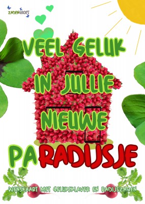 Plantkadootjes Paradijsje kaart met geluksklaver en radijszaden Paradijsje kaart met geluksklaver en radijszaden (htk118) Plantkadootjes Paradijsje kaart met geluksklaver en radijszaden Paradijsje kaart met geluksklaver en radijszaden (htk118)