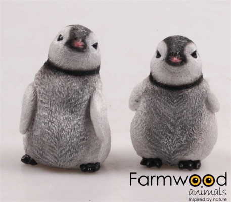 Levensechte beelden Dierenbeelden levensecht Pinguins per set van 2  (3358)