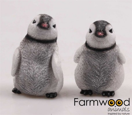 Levensechte beelden Dierenbeelden levensecht Egeltjes per 3 assortiment 6 cm Pinguins per set van 2  (3358)