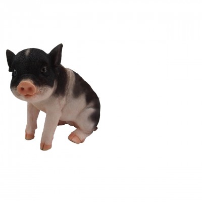 Levensechte beelden Dierenbeelden levensecht Levensechte zittende big gevlekt  (37000250 gevlekt)