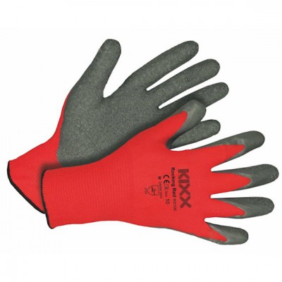 Bij-kletsen met bijenbloemen Tuingereedschappen Tuinhandschoenen Heren tuinhandschoenen Kixx Handschoen Rocking Red mt 9 rood  (900115)