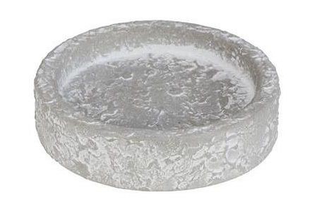 Amberblokjes, raspen en geurbranders Schotel EBI cement licht grijs 8 cm  (WJ36050)
