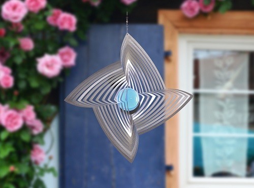 Iemand verrassen%3F Windspinners Windspinners van RVS Art Design Riola 50 mm aqua kogel  (750486)