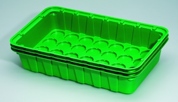 Kweekbenodigdheden Kweekkasjes en kweekbakken Kweekkasjes voor in huis Greta Plugtray 50x30   24 pot  watertray Kweekbakset 3 stuks 36x22x7  (TP887233)