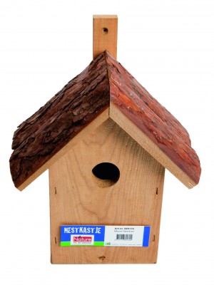 Dieren in de tuin Nestkasten en vogelhuisjes Doe Het Zelf vogelnestkastje Nestkast voor mezen met boomschorsdak  (TP889121)