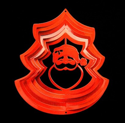 Opruiming Draadfiguur cadeau rond Kerst Father Christmas 7800-GROOT-ROOD  (H1111)