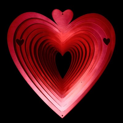 Valentijnsdag 14 februari Leisteen Memobord. Heart 1170-KLEIN-ROOD  (H1021 IS1280-)
