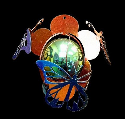 Applaus topper met klaproos Windspinners Windspinner accessoires Accessoires Gazing Ornaments Butterfly 1540  (H1126)