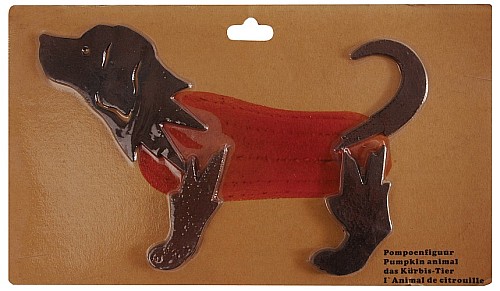 Iemand verrassen%3F Metaalfiguren Pompoen figuren Pompoenfiguur hond  (T2002)