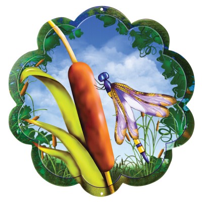 Windspinners Animated collectie Animated Sun koper L Animated Dragonfly disc 15 cm  (ISAD170-6)