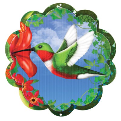 Je verdient de ereprijs met ereprijszaden Windspinners Animated collectie Animated Hummingbird disc 15 cm  (ISAD250-6)