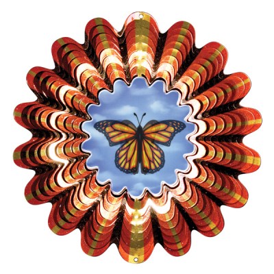 Applaus topper met klaproos Windspinners Windspinners groot Designer Animated Butterfly 25 cm  (ISDA120-10)