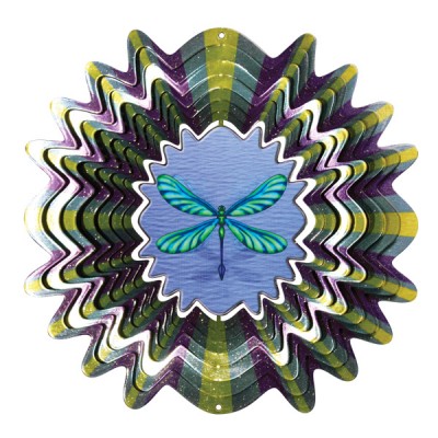 Applaus topper met klaproos Windspinners Animated collectie Designer Animated Dragonfly 25 cm  (ISDA170-10)