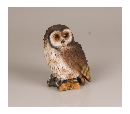 Levensechte beelden Dierenbeelden levensecht Uil middel Stone Lite 15x14x21  (MI3092-uil)