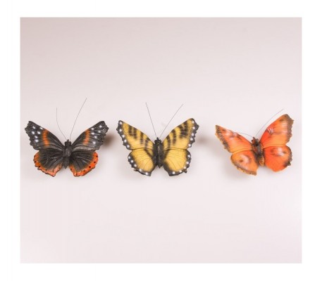Levensechte beelden Dierenbeelden levensecht Vlinders 19 cm per 3 Vlinders 19 cm per 3  (3059)
